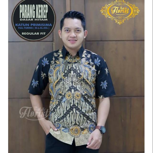 Hem Batik Pria PARANG KEREP Bahan Katun Primisima