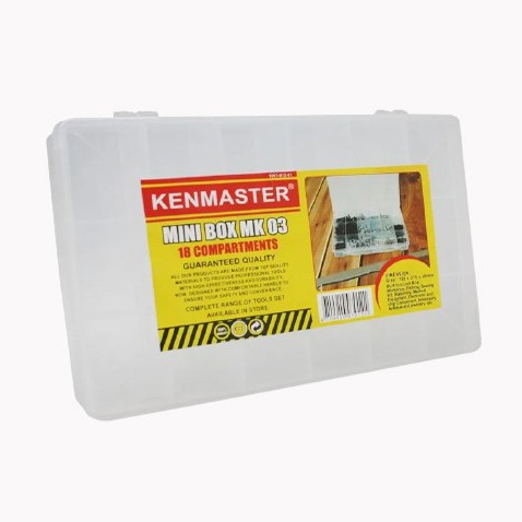 Plastik Mini Box 18 Compratment - Kenmaster Mini Tool Box 18 slot - Tempat Penyimpanan