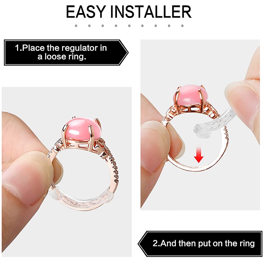 12pcs / Pak Alat Pengukur Cincin Model Longgar Invisible 6 Ukuran