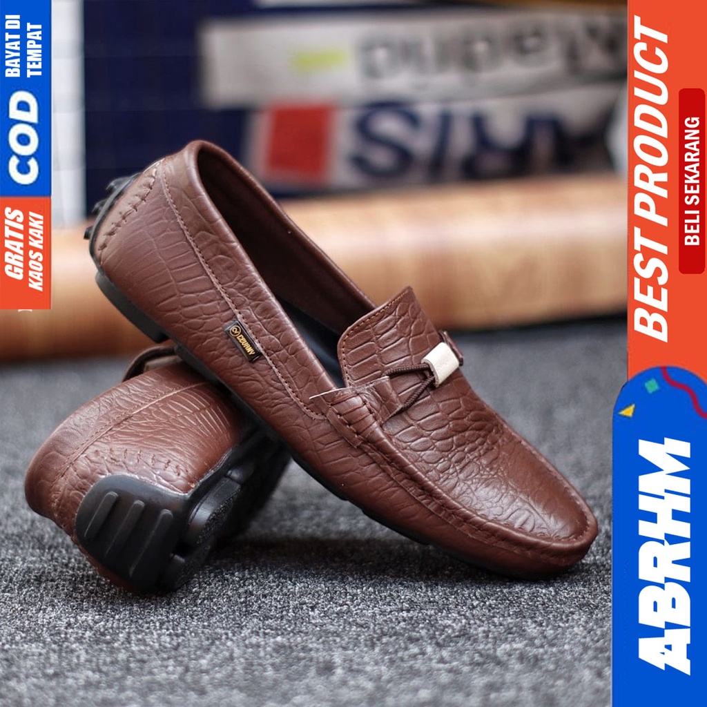 Abrhm Paris - Sepatu Formal Pria Pantofel Kulit Asli