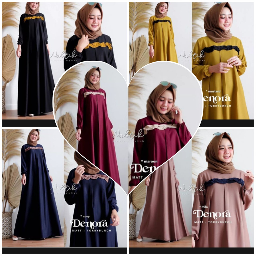 gamis DENORA DRESSS /gamis terbaru / gamis remaja