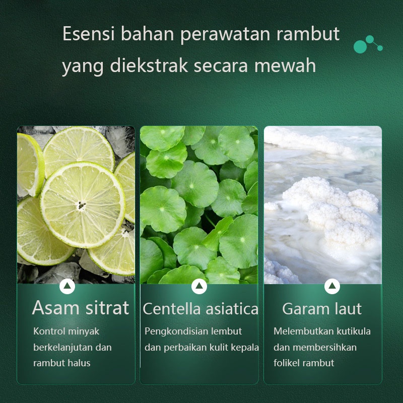 sampo pemanjang rambut sampo kutu sampo rambut 200g ekstrak herbal untuk membersihkan kulit kepala secara mendalam dan mengatasi masalah rambut berminyak dari akarnya