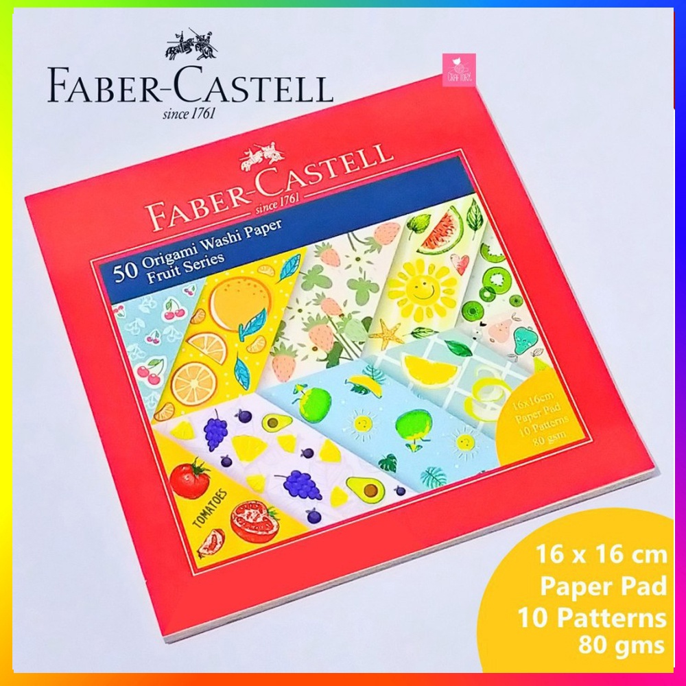 Kertas Origami Faber Castell Washi Paper 15X15CM Knitting Patterns  / Faber Castell Origami Washi Paper 16X16CM Fruit Series /  Faber Castell Origami Washi Paper 16X16CM Season Patterns