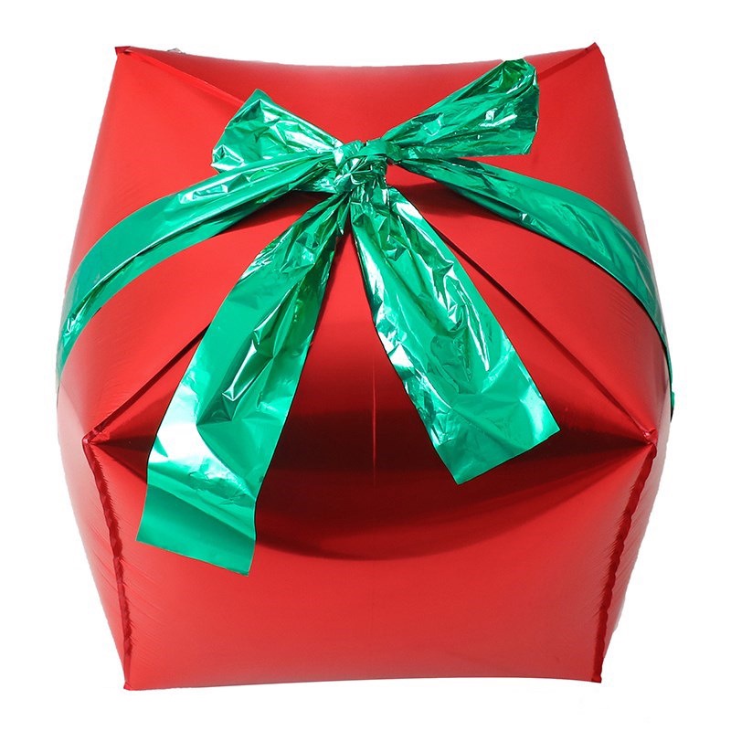 24 Inch Merry Christmas Balloons/ Red Cane Gift Box Aluminum Balloons