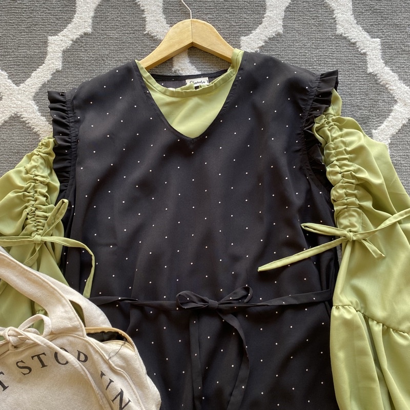 Inner Dress Polka Ruffle By Shaveera