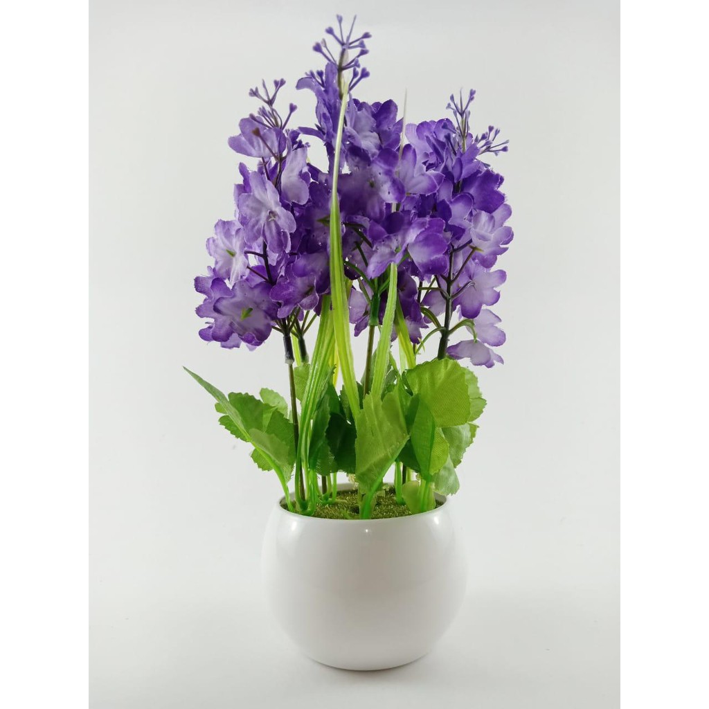 COD BUNGA PLASTIK BUNGA PAJANGAN IMITASI BUNGA ARTIFISIAL BUNGA LAVENDER TANAMAN HIAS PLASTIK BP8834-UNGU MUDA BK