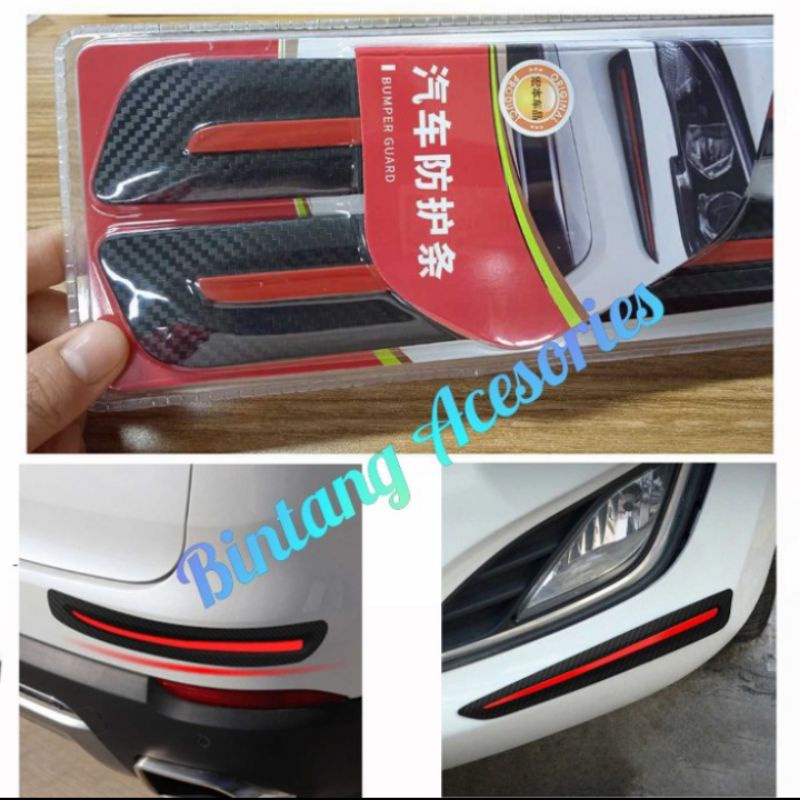 Lis Bumper Guard Mobil MAZDA CX5 Carbon Lis Merah