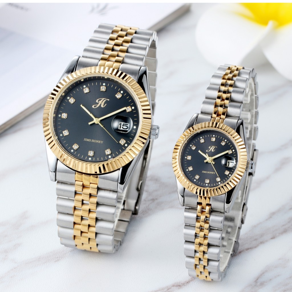 [FREE GIFT!] JH WATCH KODE 8045 Jam Tangan Couple ( Wanita & Pria
