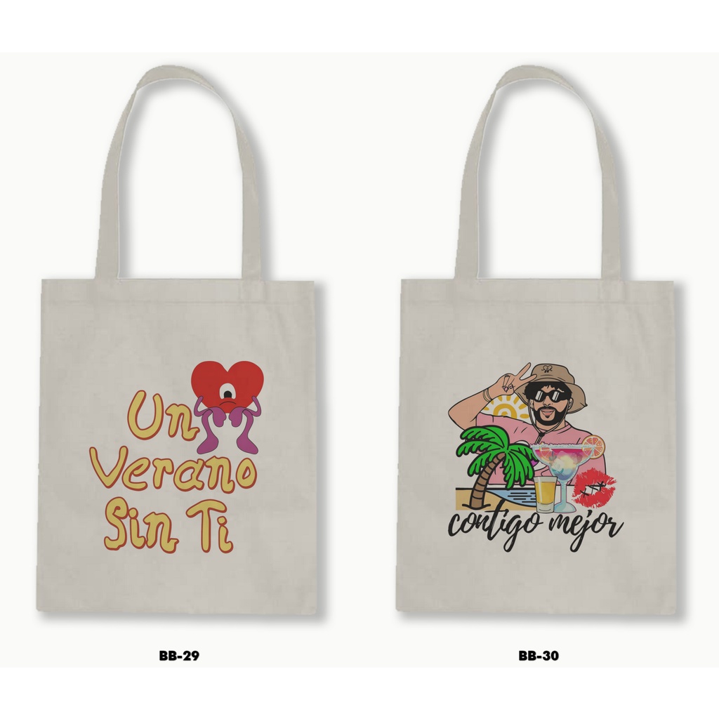 TOTE BAG BLACU - BAD BUNNY .02