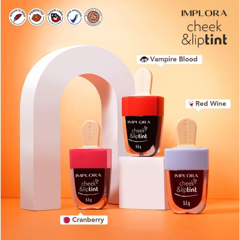 Implora Cheek &amp; Lip Tint Liptint Original BPOM