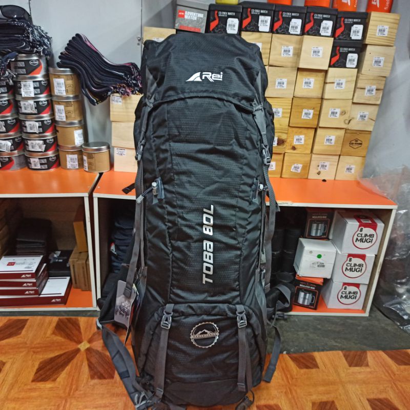 Tas Carrier Rei Toba 80L+Raincover ORIGINAL