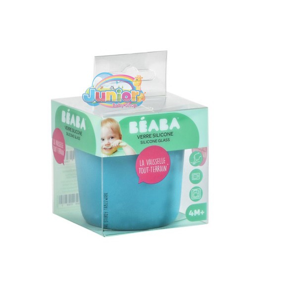 Beaba Silicone Glass 4m+ - Gelas Minum Anak