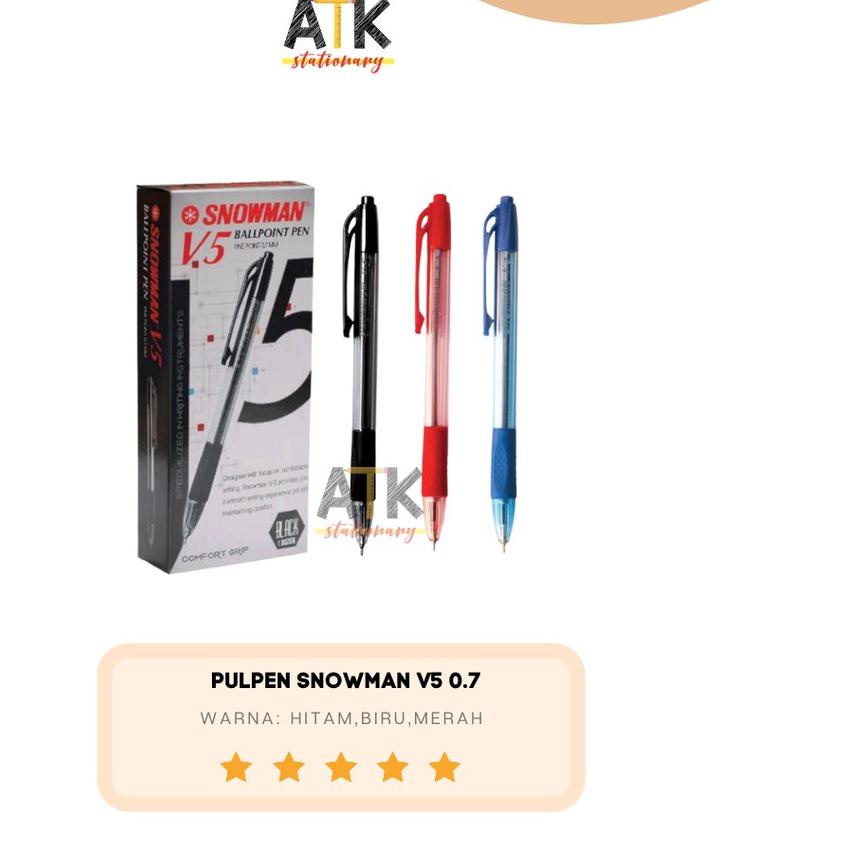 

Terbaik|SQ31|Pulpen Snowman V-5 atk