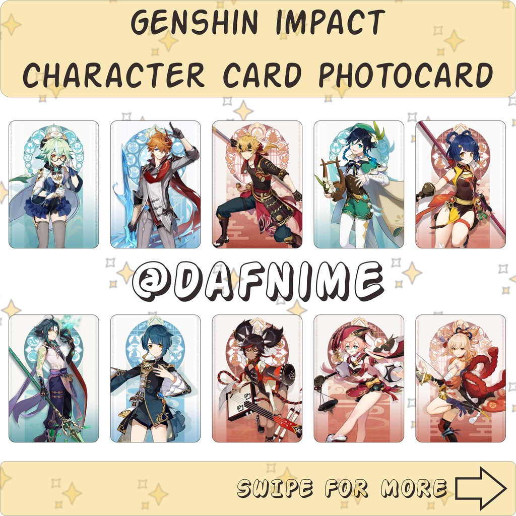 GENSHIN IMPACT CHARACTER CARD EDITION PHOTOCARD