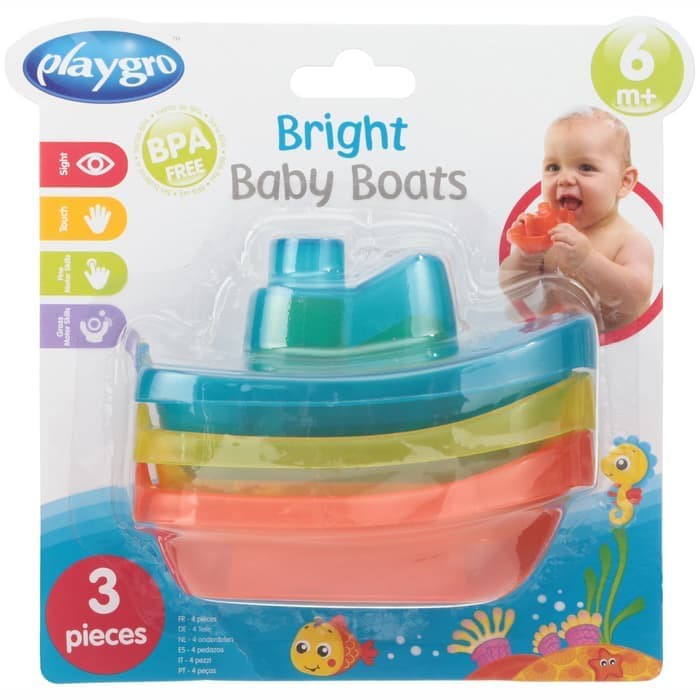 Playgro Bright Baby Boats Mainan Anak 6m+