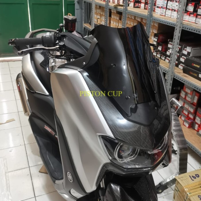 VISOR WINDSHIELD TAMENG ANGIN ALL NEW NMAX CONNECTED 2020 2021 OCITO POLOS 35 CM ASLI ORI SMOKE TOP