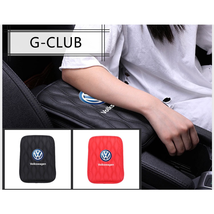 G-club Bantalan Sandaran Lengan Mobil Universal Bahan Kulit Untuk Volkswagen Tiguan Passat Golf