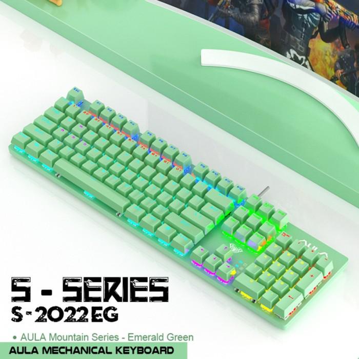 KEYBOARD GAMING MECHANICAL AULA S-2022 MACRO KEYBOARD / AULA S 2022 - HIJAU