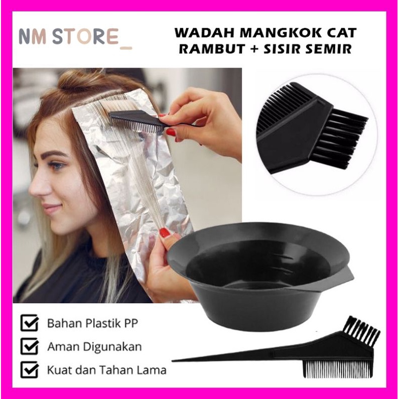 MANGKUK CAT RAMBUT + SISIR SEMIR