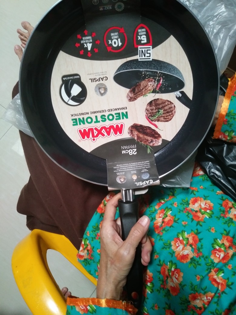 Maxim Frying Pan Keramik Tanpa Minyak 28cm | Wajan Anti Gores | Penggorengan Anti Lengket | Teplon