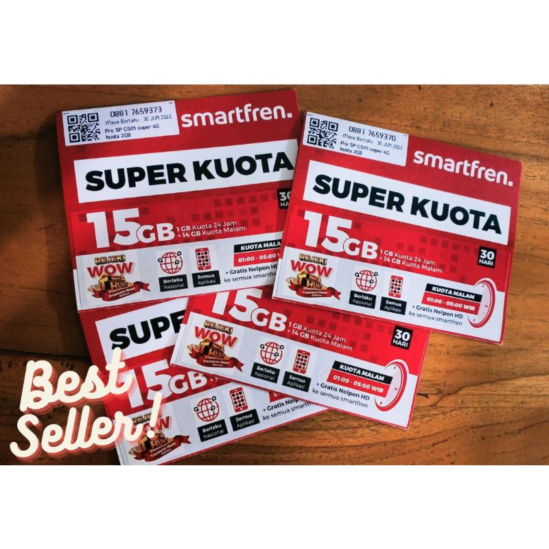 PERDANA INTERNET SMARTFREN 15GB FULL 4G 24JAM 30 HARI
