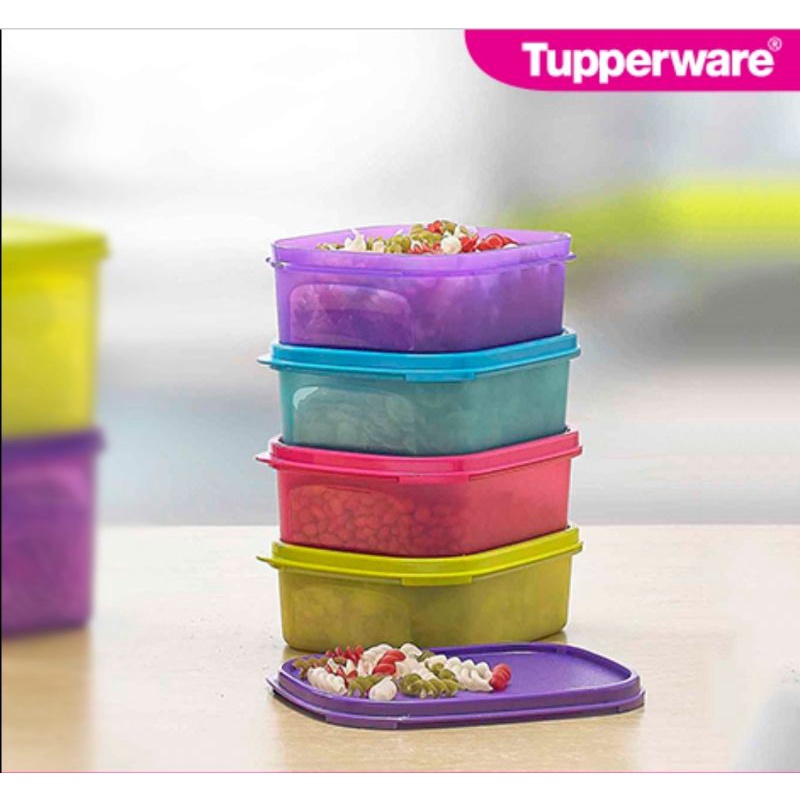 tupperware mini rectangular low per pcs - kotak bekal - wadah makanan