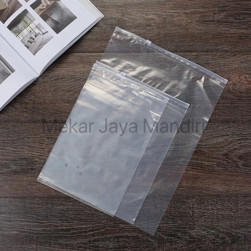 ZIPPER STORAGE BAG TRANSPARAN BENING LANDSCAPE &amp; POTRAIT ORGANIZER BAG POUCH PLASTIK PENYIMPANAN / ZIPLOCK MURAH