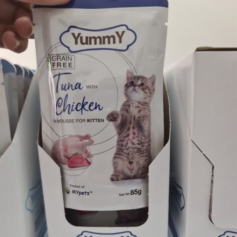 Makanan Basah Kucing Kucing Yummy Pouch 85 gram kitten adult