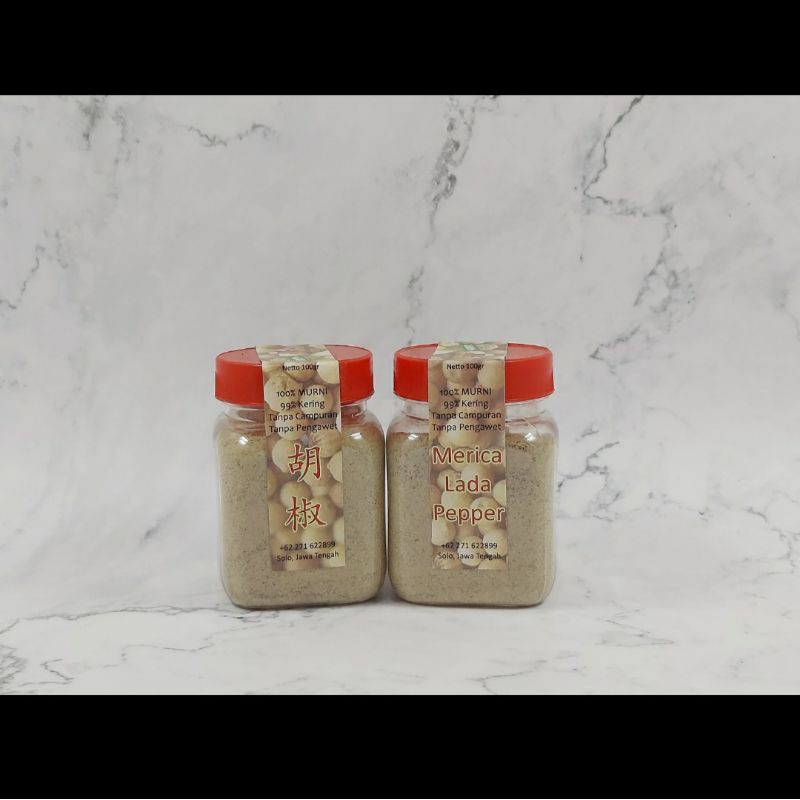 

Organic White Papper Merica 100gr Tanpa Campuran