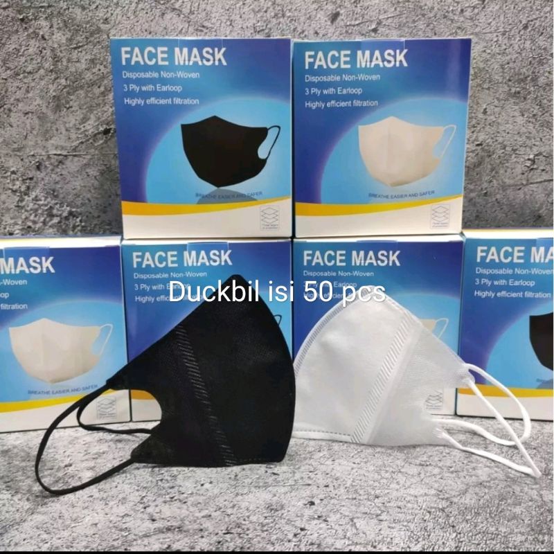 Masker duckbill isi 50  masker duckbil masker  facemask duckbil merk ccare