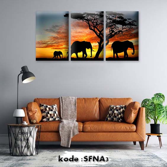 [DECOR] Safana silhouette siluet animal dekorasi foto hiasan dinding poster tempelan Pajangan kayu