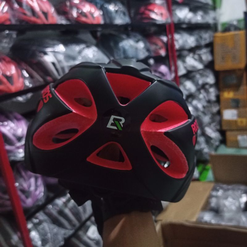 Helm Sepeda RockBros TT-16 Red Black All Size