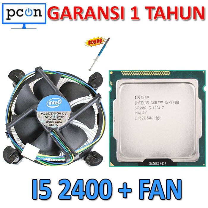 PROCESSOR LGA 1155 INTEL CORE i5 2400 dan FAN INTEL