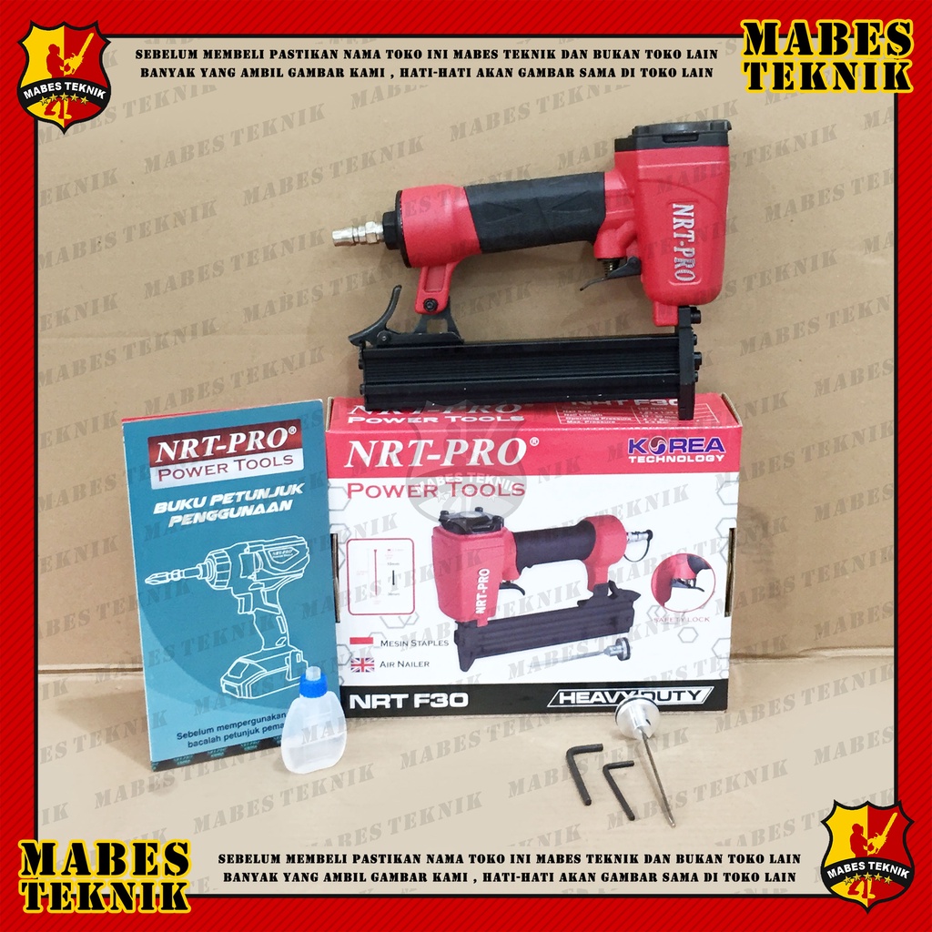 

NRT-PRO F 30 / MESIN STAPLES GUN PNEUMATIC / PAKU TEMBAK F30