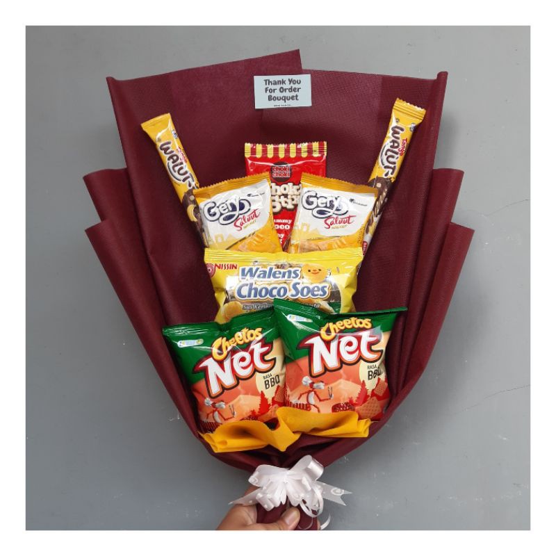 

Bouquet Snack Maroon (snack random)