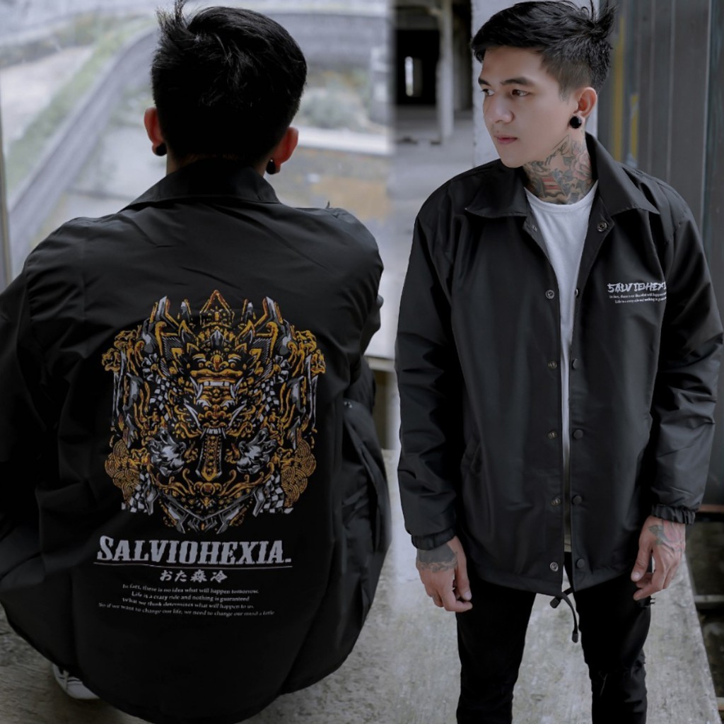 Salvio Hexia Coach Jacket Windbreaker Pria Original - Barong