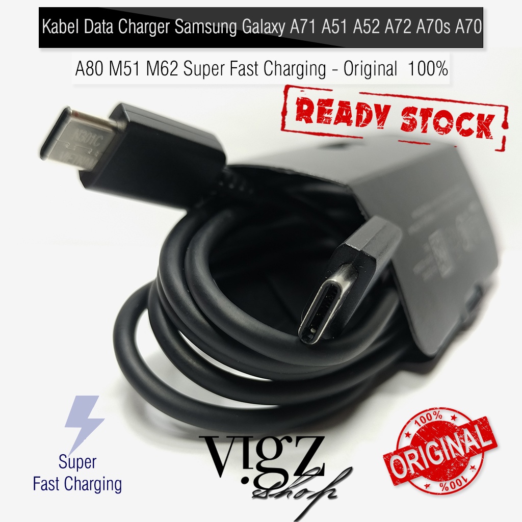 Kabel Data Charger Samsung USB Type C to Type C Samsung Galaxy Note 10 A70 A80 Original 100%