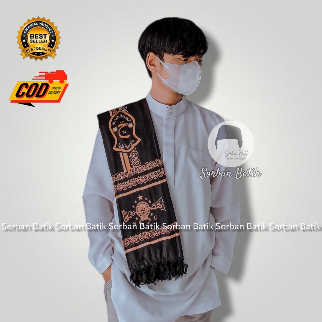 SORBAN PANJANG NU TEROMPAH BAHAN RAYON SUPER LEMBUT DAN HALUS SORBAN TEROMPAH SORBAN HITAM PUTIH HIJAU MUDA TUA TOSKA MARUN COKLAT