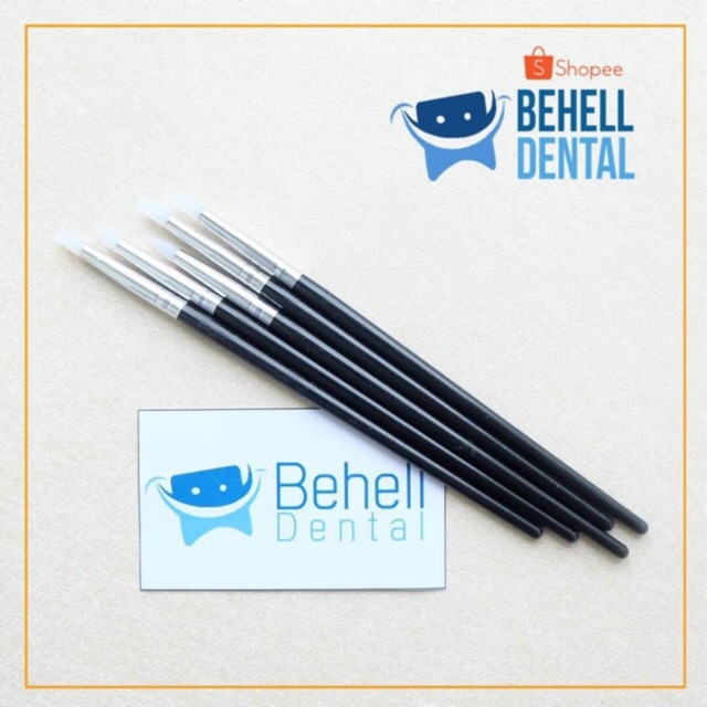 1set isi 5Pics | SILICON PEN CARVING BLACK WHITE DENTAL SILICONE BRUSH ISI / KUAS GIGI VENEER TAMBAL SILIKON / Silicone Sillicone Brush composite komposit polishing Dokter Ortho / Kuas Nail Art Kuku