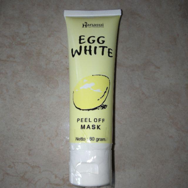 HANASUI MASKER TELUR - EGG WHITE PEEL OF MASK | Shopee
