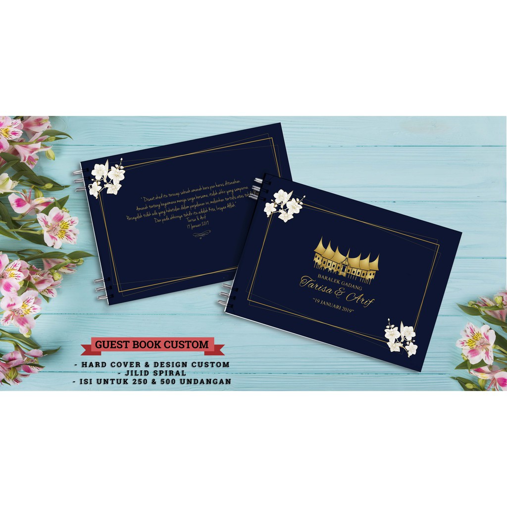

BUKU TAMU PERNIKAHAN / GUESTBOOK HARD & SOFT COVER / CUSTOM DESIGN / WEDDING & EVENT / FREE PULPEN