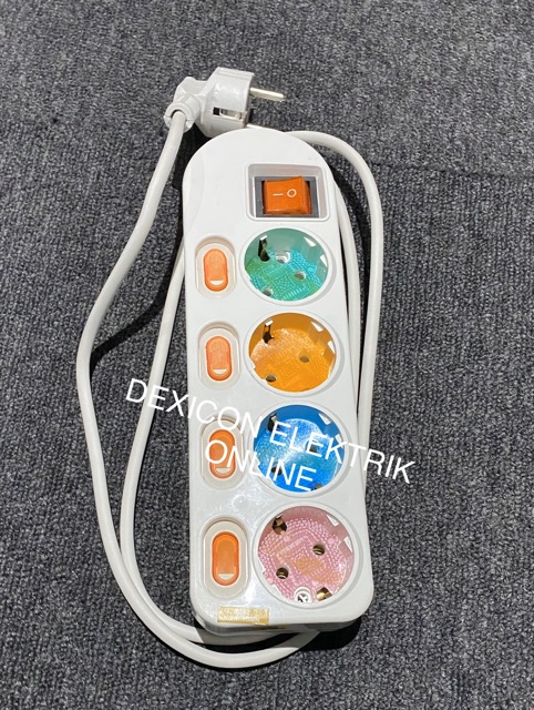 Stop kontak arde multipro on-off 4 lubang kabel/kabel colokan listrik/stop kontak/terminal listrik