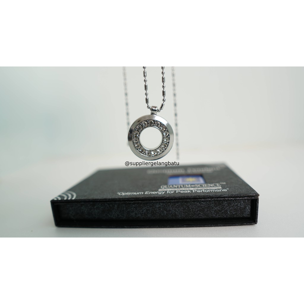 Kalung Liontin Pendant Aura Life Secret Quantum scalar swarovski card