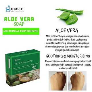 Takarai Sabun Aloevera Ekstrak Lidah Buaya 92% Memutihkan Kulit dalam 2 Minggu -  60gram BPOM 100% Original Hanasui