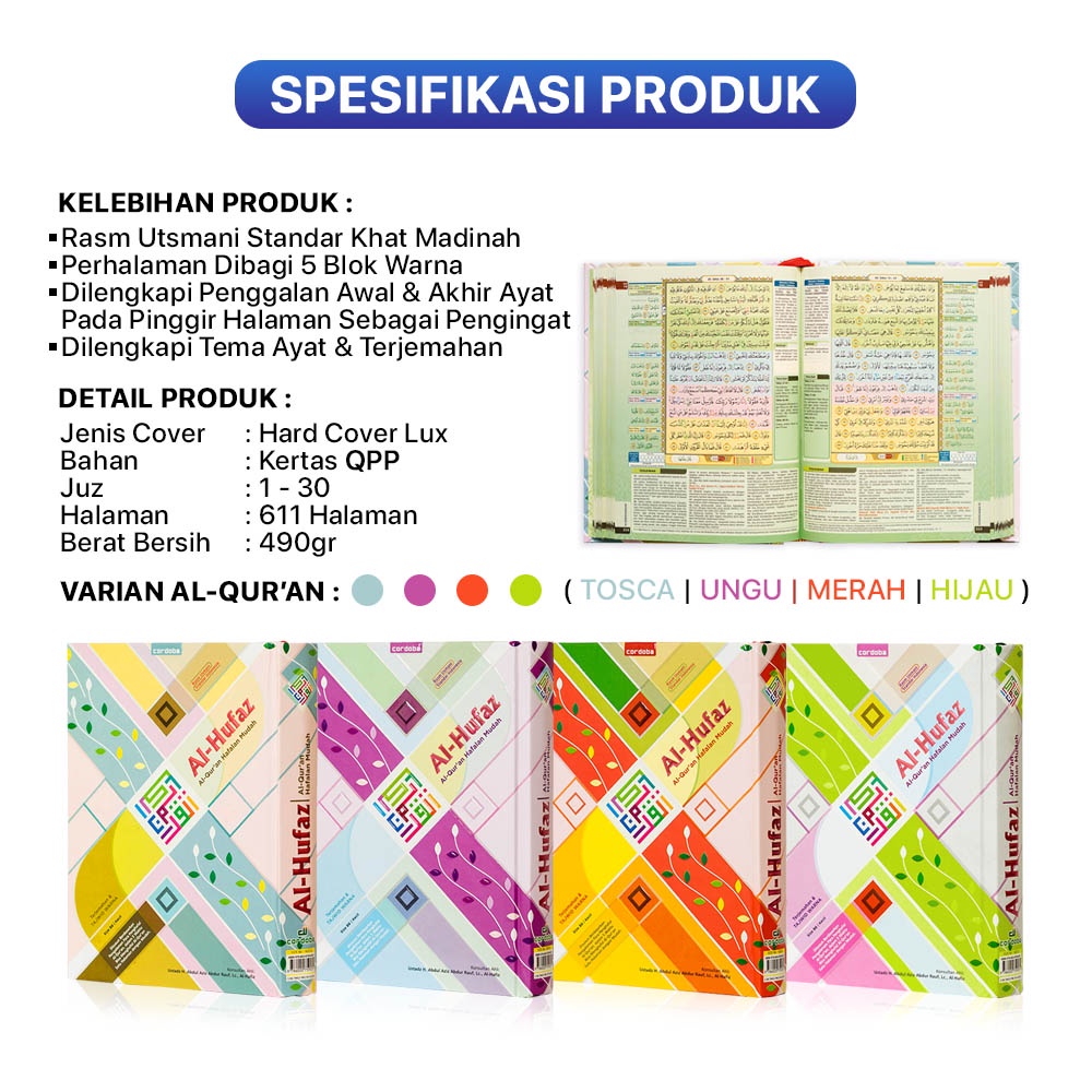 [Pustaka Baru] Alquran Kecil Terjemah Al Hufaz B6 Milenial Alquran Hufaz Muslimah Hafalan Perayat