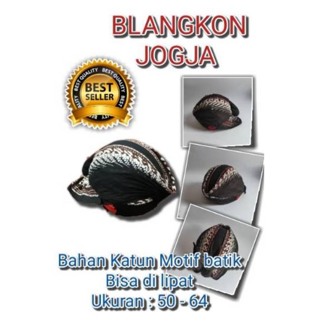 BLANGKON JOGJA / BLANGKON JAWA / BLANGKON JOGJA HITAM MATARAMAN