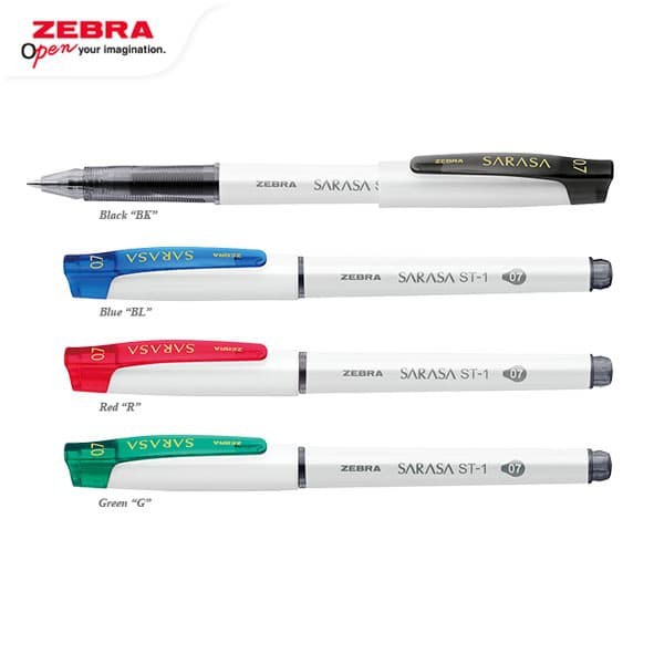 

ZEBRA Sarasa ST-1 Pulpen Pena 0.7mm Gel Pen Water Based Pigment Ink