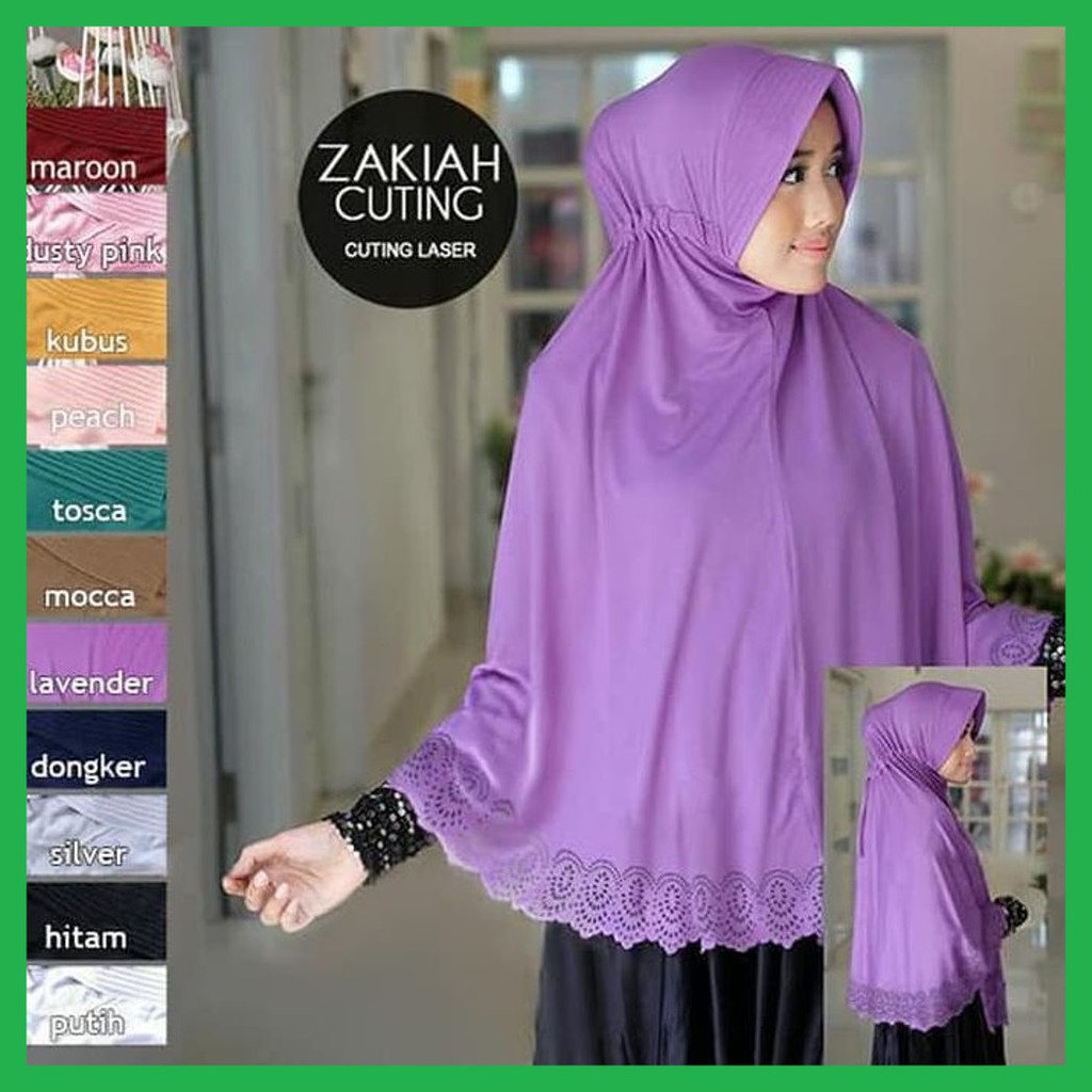 Zakiah Serut ✅ Khimar Bergo Zakiyah Jilbab Hijab Syari / Hijab Bergo Pet Jakiah Jersey Instan Hitam