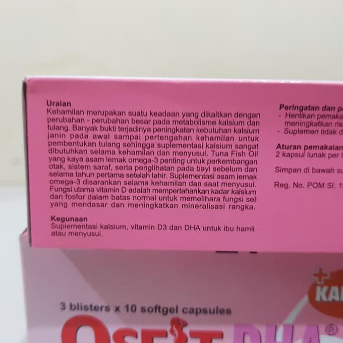 On Salee Osfit Dha (1Strip@10Kapsul Lunak)/ Vitamin Ibu Hamil Produk Baruu