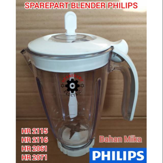 GELAS JUS + PISAU 1SET BLENDER PHILIPS HR 2115 2116 2061 2071